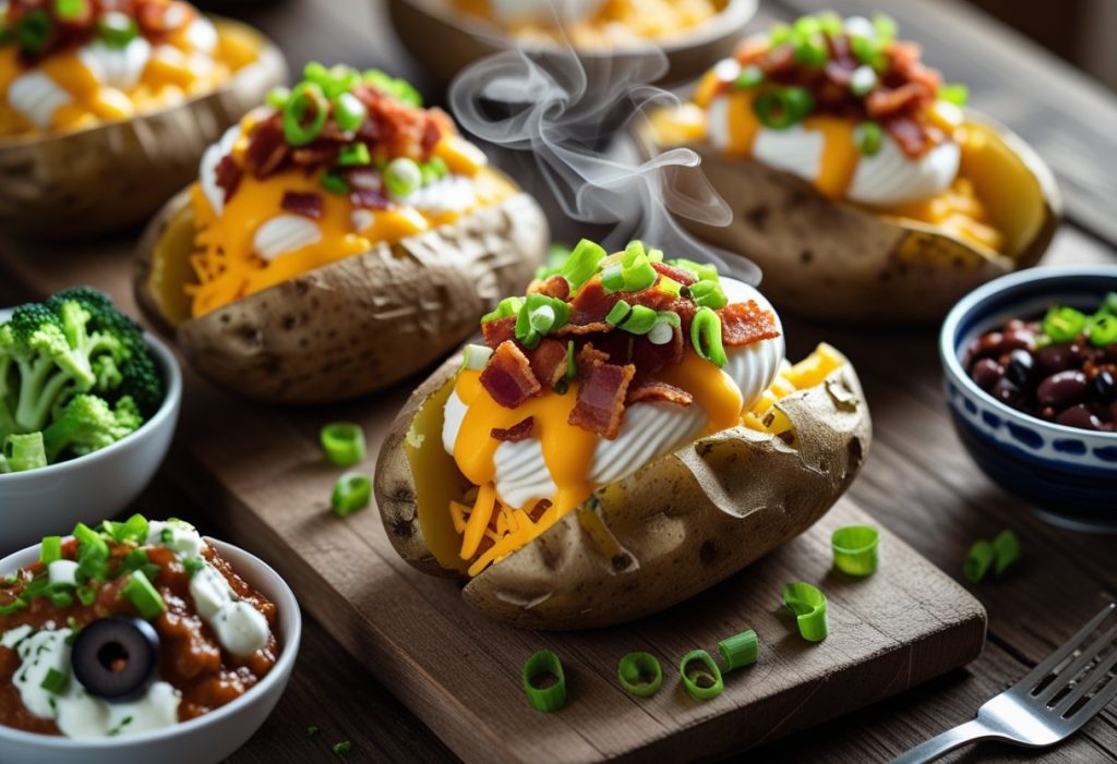loaded baked potatoes