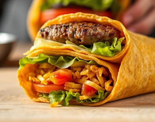 burger crunch wrap