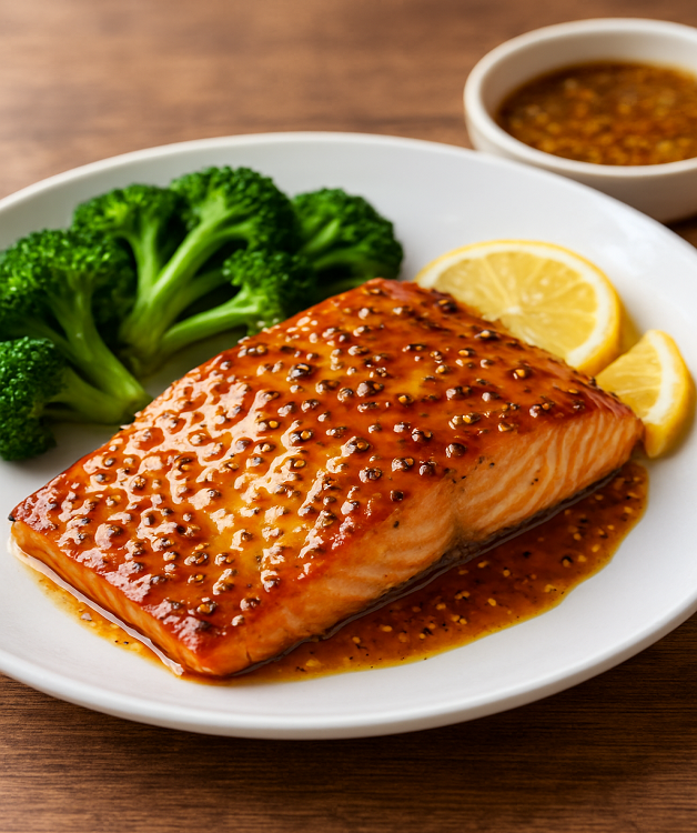 baked salmon with honey mustard