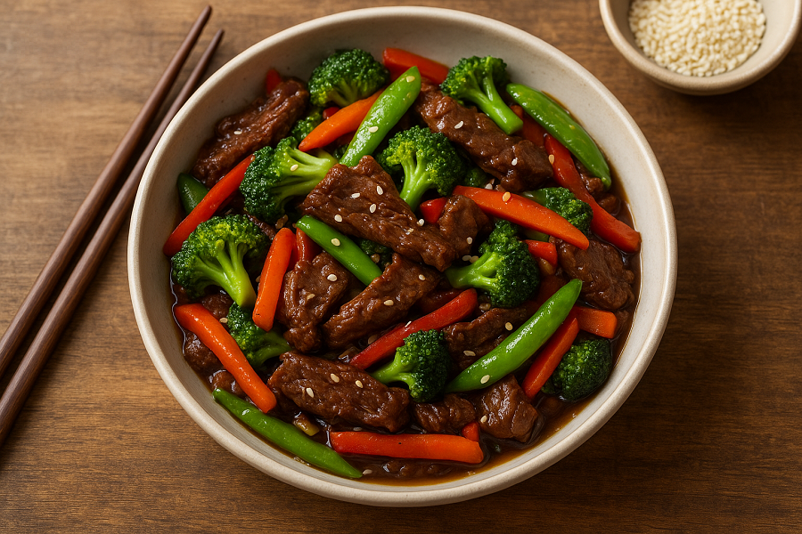 beef and vegetable stir fry