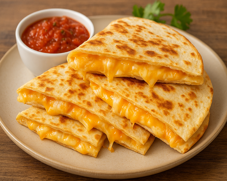 cheesy quesadillas