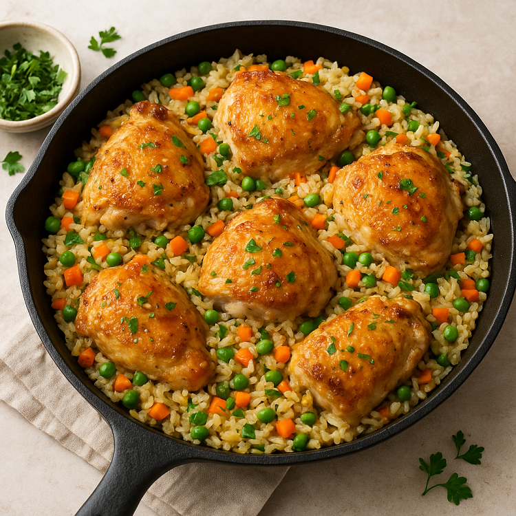 classic chicken and rice skillet