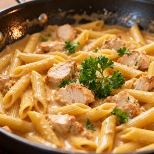 creamy garlic parmesan chicken pasta