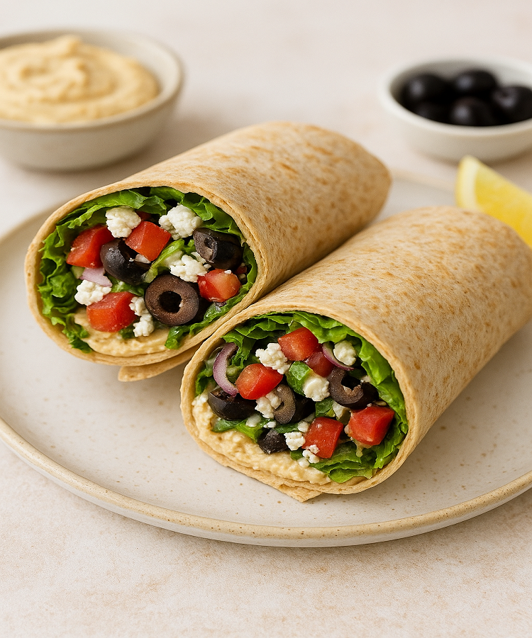 mediterranean hummus wrap