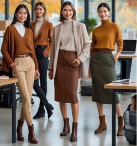 office friendly casual fall fashion looks