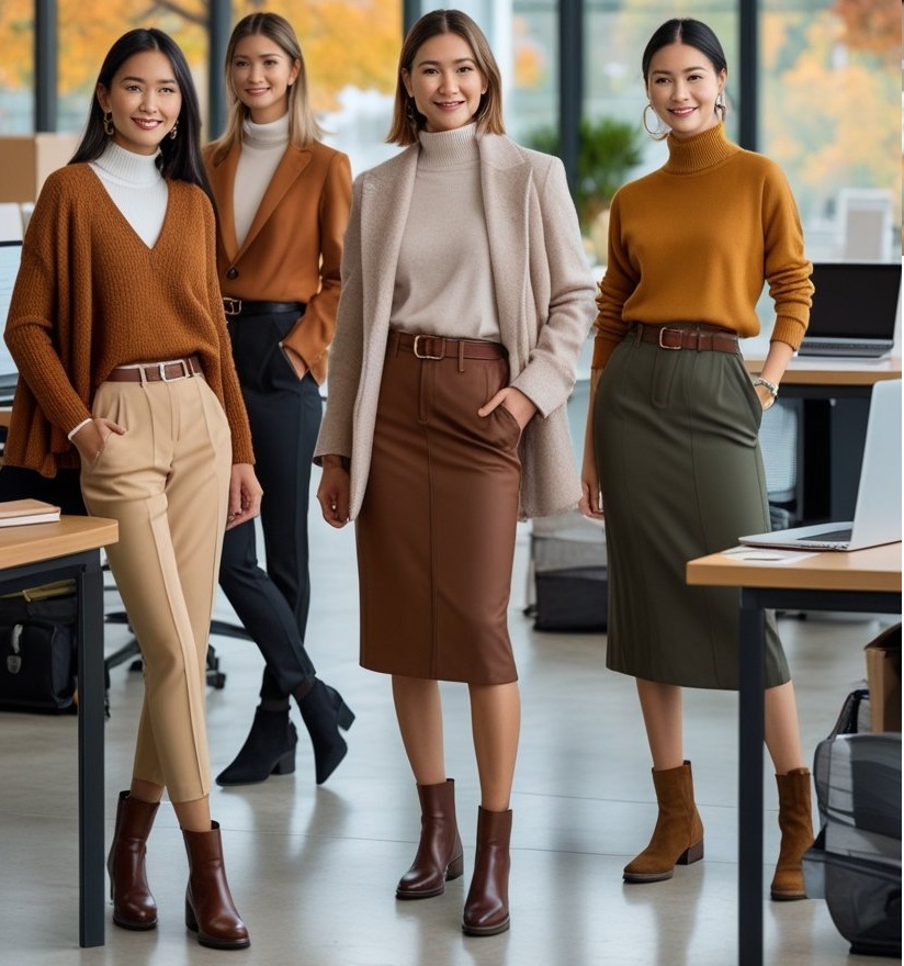 office friendly casual fall fashion looks