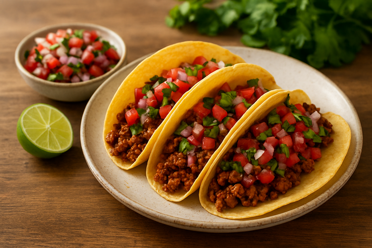 tacos with fresh salsa