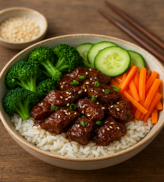 teriyaki beef bowls