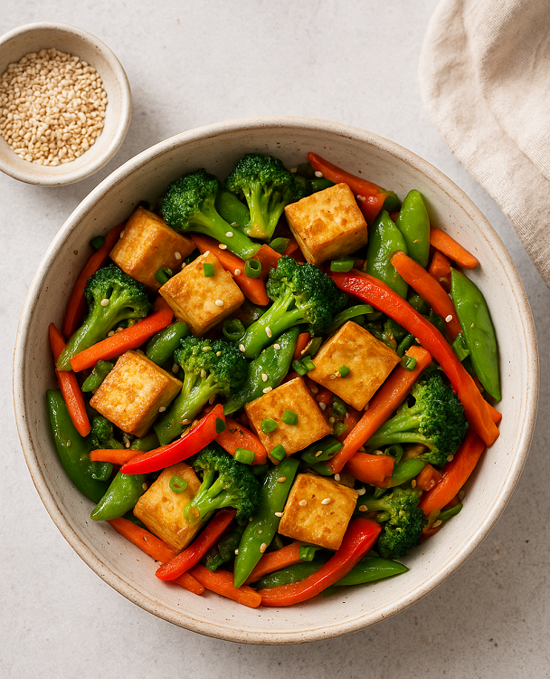 veggie stir fry with tofu